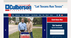 Desktop Screenshot of culbersonforcongress.com
