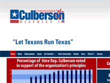 Tablet Screenshot of culbersonforcongress.com